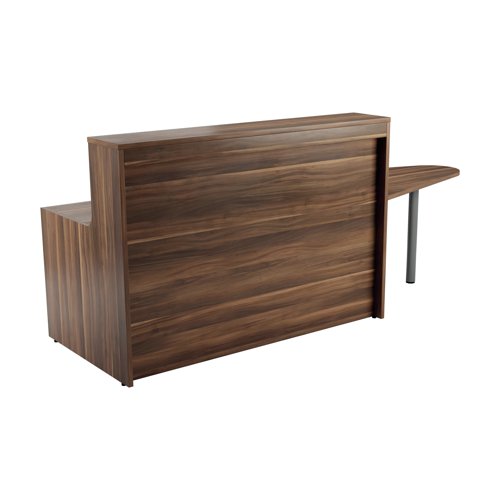 Jemini Reception Unit with Extension 1400x800x740mm Dark Walnut KF818245 - VOW - KF818245 - McArdle Computer and Office Supplies