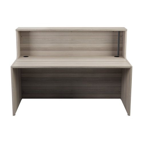 Jemini Reception Unit 1600x800x740mm Grey Oak KF818299 - VOW - KF818299 - McArdle Computer and Office Supplies