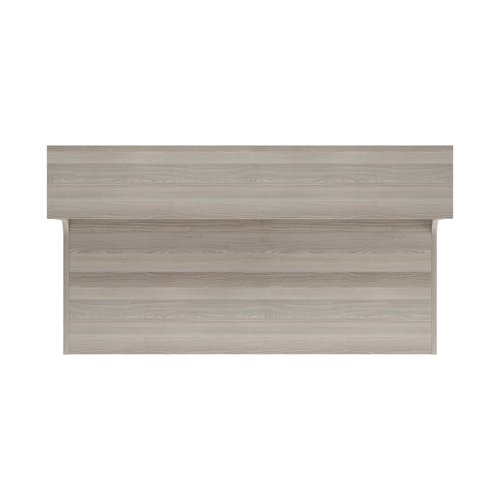 With clean and elegant lines, this Jemini Reception Unit is ideal for use in a variety of reception areas. The modular design features a panel end construction incorporating a fixed riser unit. The unit has a sturdy 25mm thick desktop. This reception unit measures 1600x800x740mm and is finished in Grey Oak.