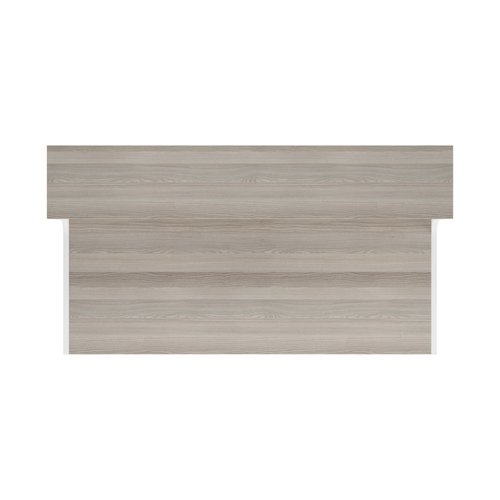 Jemini Reception Unit 1600x800x740mm Grey Oak/White KF818436 - VOW - KF818436 - McArdle Computer and Office Supplies