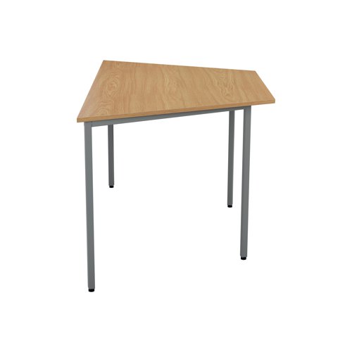 Jemini Trapezoidal Multipurpose Table 1600x800x730mm Beech/Silver KF71525 - KF71525