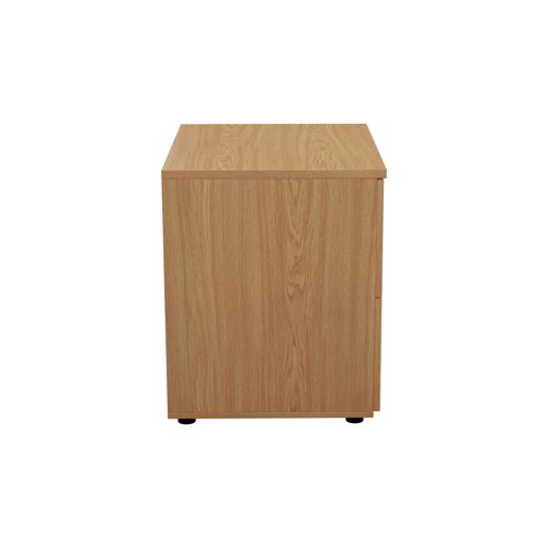 Jemini 2 Drawer Desk Side Filing Cabinet 800x600x730mm Nova Oak KF71529 VOW