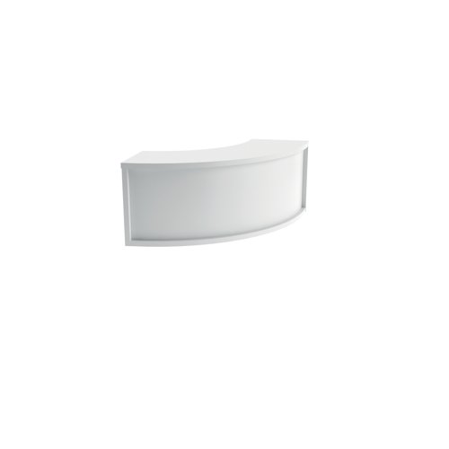 Jemini Reception Modular Corner Riser Unit 800x800x400mm White KF71553 - KF71553