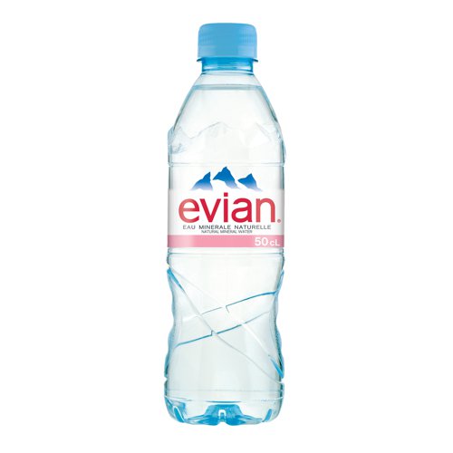 Evian Natural Spring Water 500ml (Pack of 24) A0103912 - Danone Ltd - DW05501 - McArdle Computer and Office Supplies