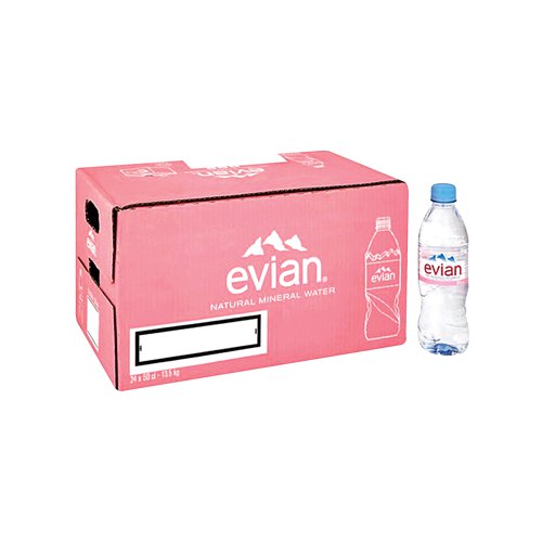 Evian Natural Spring Water 500ml (Pack of 24) A0103912 - DW05501