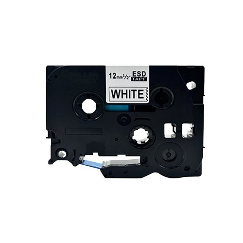 Brother P-Touch TZe Laminated Tape Cassette 12mm x 8m Blue on White Tape TZE233