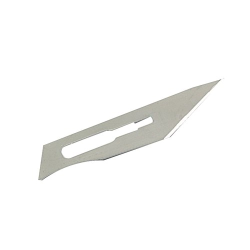 The flat-bladed No.3 scalpel is made from surgical quality metal and is ergonomically shaped for increased comfort and control. It comes with a choice of disposable blades: 1 x curved No.10 for small cuts, 2 x small and straight No.10A and 1 x sharply angled No.11 blades for precision cuts and stencils.