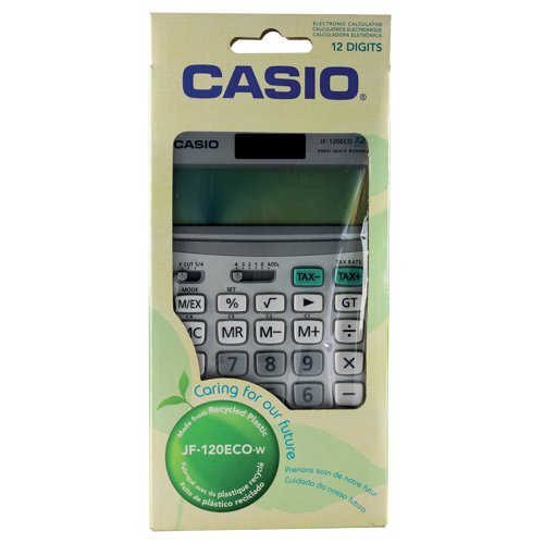 Casio 12-Digit Display Desktop Calculator JF-120ECO CS18569 Buy online at Office 5Star or contact us Tel 01594 810081 for assistance