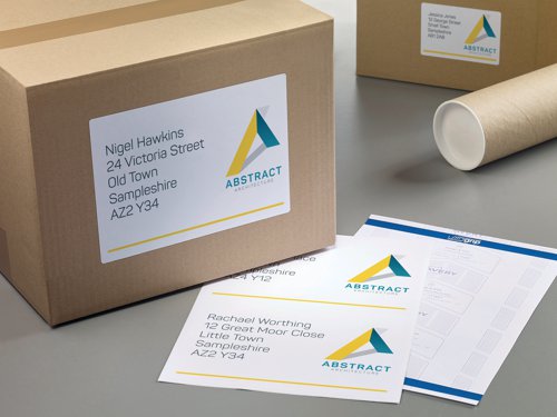 For use with your laser printer, these Avery Ultragrip parcel labels feature jam free printing for reliable results every time. Each label measures 199.6 x 143.5mm. This pack contains 250 A4 sheets, with 2 labels per sheet (500 labels in total).