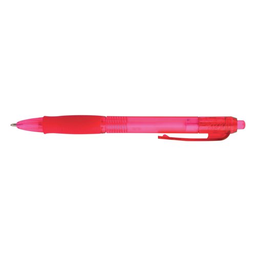KF00269 Q-Connect Retractable Ballpoint Pen Medium Red (Pack of 10) KF00269