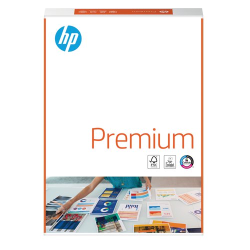 The HP Premium collection is whiter and brighter than ordinary office papers, offering stronger, sharper colours and text for a high-quality look and feel. Whiteness: CIE168. It is designed to work perfectly with both inkjet and laser printers, having been formulated for reliable feeding and performance. The paper offers optimised thickness and is heavier and thicker than standard multipurpose paper, ideal for professional looking documents, including presentations, reports, graphics, letterheads and more.