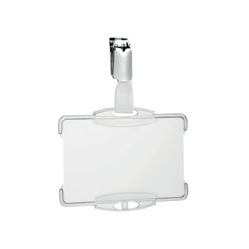 Durable Security Pass Holder with Clip 54x85mm Clear (Pack of 25) 8118/19 | DB10210 | Durable (UK) Ltd