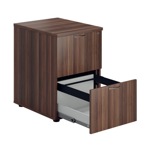 Jemini 2 Drawer Filing Cabinet 464x600x710mm Walnut KF78956