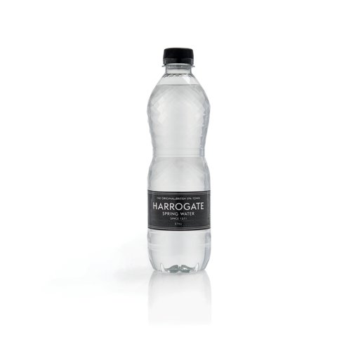 HSW35105 | For over 400 years the spa town of Harrogate has been renowned for the unique quality of its water. Bottled straight from the spring on Harlow Hill near Harrogate, the water is naturally rich in magnesium and calcium with low sodium levels, giving a perfect balance of purity and taste. This pack contains 24 500ml plastic bottles.