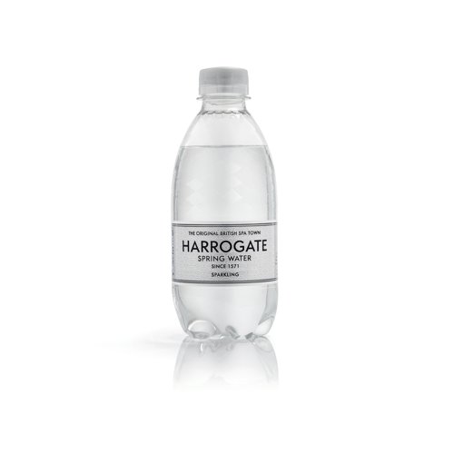 HSW35146 | For over 400 years the spa town of Harrogate has been renowned for the unique quality of its water. Bottled straight from the spring on Harlow Hill near Harrogate, the water is naturally rich in magnesium and calcium with low sodium levels, giving a perfect balance of purity and taste. This pack contains thirty 330ml plastic bottles of sparkling water.