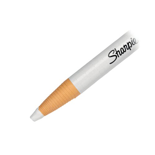 Use Sharpie China Markers on glass, metal, china and plastic surfaces for technical tasks or measurements. The soft wax tip marks clearly without damaging the material underneath and is water and light-resistant. There is no need to sharpen the tip, just pull the wrapped string to expose more wax for additional work. This pack contains 12 white markers.