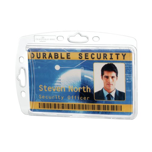 Durable Proximity Card Holder 54x85mm Clear (Pack of 10) 890519 - Durable (UK) Ltd - DB80762 - McArdle Computer and Office Supplies