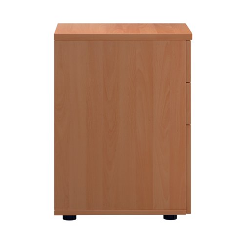 Offering a convenient and flexible place to store your documents, papers and stationery, this beech-finish pedestal fits under your desk for easy access. The pedestal features 3 box drawers and measures W434xD580xH690mm.