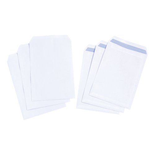 5 Star Value Envelope C4 Pocket Self Seal 90gsm White (Pack of 250)