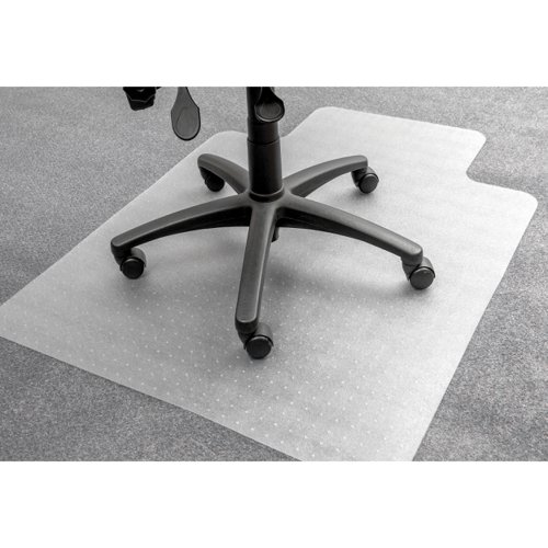 5 Star Office Chair Mat For Carpets PVC Lipped 900x1200mm Clear/Transparent