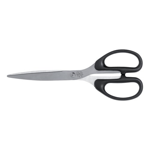 5 Star Office Scissors 207mm ABS Handles Stainless Steel Blades Black