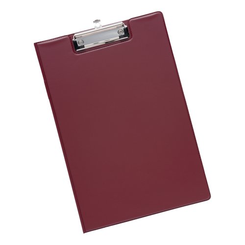 5 Star Office Fold-over Clipboard with Front Pocket Foolscap Red