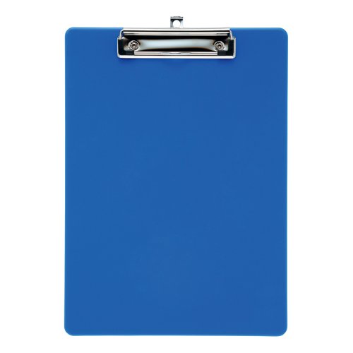 5 Star Office Clipboard Solid Plastic Durable with Rounded Corners A4 Blue