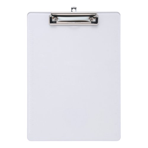 5 Star Office Clipboard Solid Plastic Durable with Rounded Corners A4 Clear