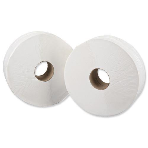 5 Star Facilities Jumbo Toilet Roll 1-Ply 250x92x410m White (Pack of 6)