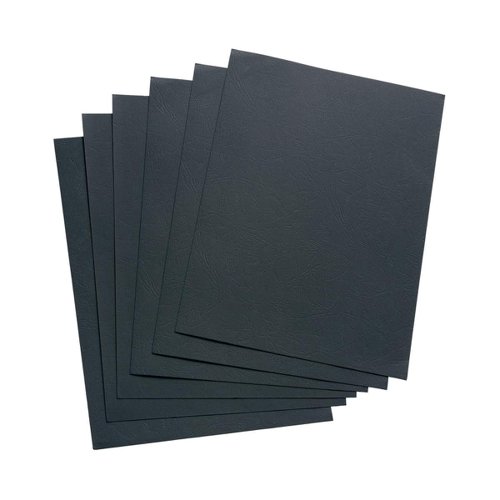 5 Star Office Binding Covers 240Gsm Leather grain A4 Black (Pack of 100)