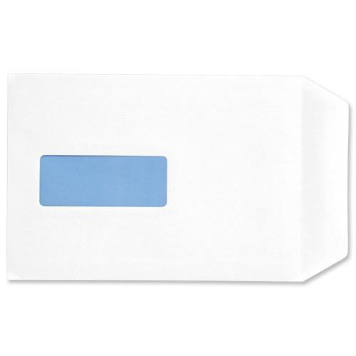 5 Star Eco Envelopes Recycled Pocket Self Seal Window 90gsm C5 229x162mm White Pack Of 500