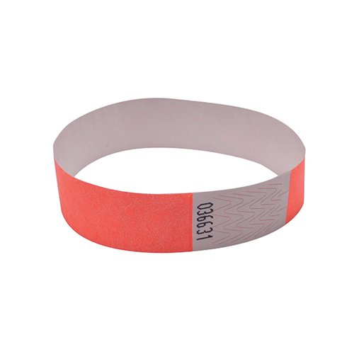 Announce Wrist Band 19mm Coral (Pack of 1000) AA01833