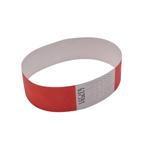 Announce Wrist Band 19mm Warm Red (Pack of 1000) AA01839