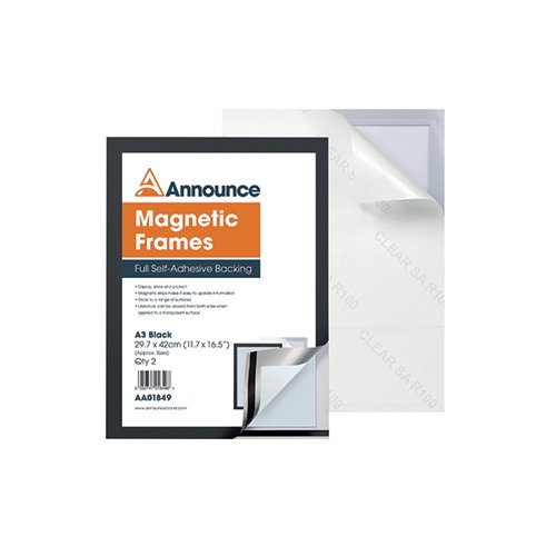 Announce Magnetic Frames A3 Black Pack 2 AA01849
