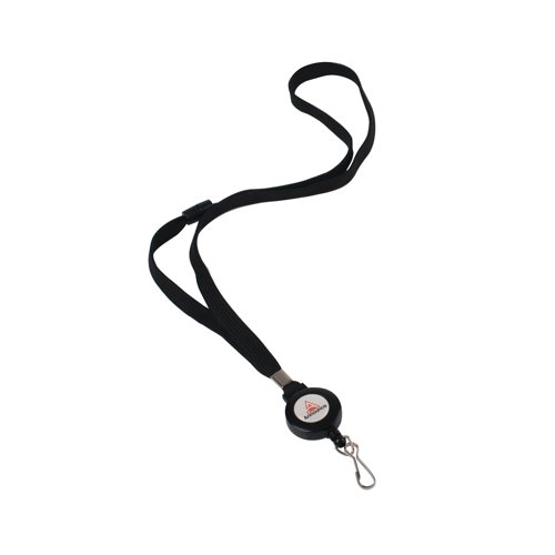 Ideal to use with security badges and passes, these Announce Textile Lanyards and Badge Reels are suitable for badges of different sizes. The badge reels extend to 600mm with a lanyard length of 440mm to fit comfortably around your neck with a safety snap clasp to avoid choking and discomfort. Supplied in a pack of 10 black lanyards with badge reels.