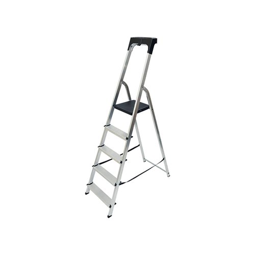 Werner Aluminium High Handrail 5 Tread Step Ladder 7410518