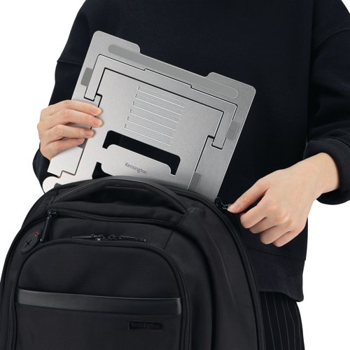 The Kensington Easy Riser Laptop Riser is designed for ergonomic comfort, letting the user elevate the screen to eye level for the optimum viewing angle. The open ventilation design helps promote air circulation and laptop heat dissipation while the anti-slip silicon pads protect the laptop from being scratched and keep it in place. Supports laptop screen sizes up to 16 inches and up to 5kg in weight.