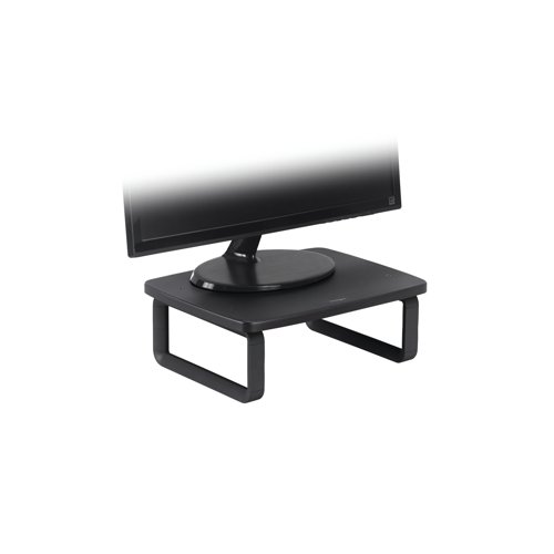 This Kensington SmartFit Monitor Stand Plus features 3 height settings (76 - 152mm), as well as an extra large platform, which is suitable for TFT/LCD monitors up to 24 inches. The riser has a maximum weight capacity of 36kg. This pack contains 1 black monitor riser.