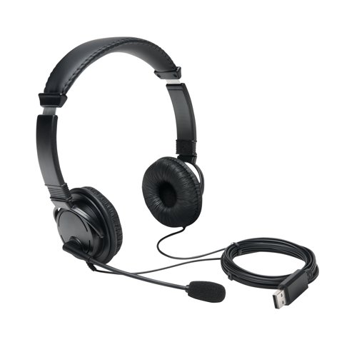 Kensington headphones with microphone provide high quality stereo sound, for an exceptional listening experience. Designed to fit heads of all ages, adjustable headband, with earpads covered in soft leatherette for comfort. Noise-cancelling microphone for optimum speech clarity. Spend over £/€150 on Kensington Hybrid Working Essentials and claim a FREE a Kensington Laptop Bag.