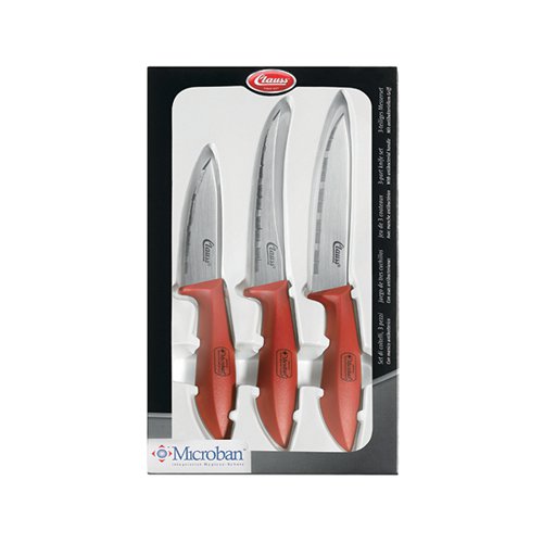 Clauss 3 Piece Paring Vegetable and Utility Kitchen Knife Set CL-80000