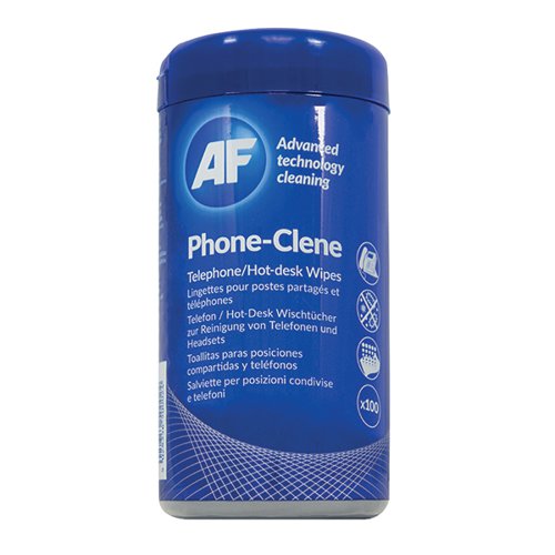 AF Phone-Clene Telephone Wipes Tub (Pack of 100) APHC100T