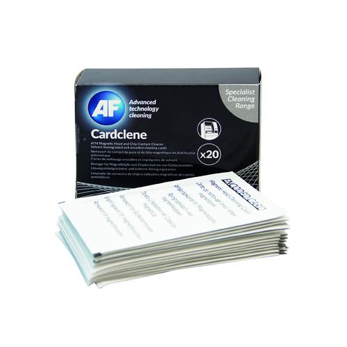 AF Cardclene ATM Magnetic Head/Chip Cleaning Card (Pack of 20) CCE020C