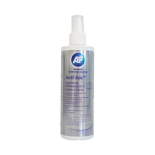 AF Antibacterial Plus Sanitising Whiteboard and Surface Spray 250ml Pump ABWMSC250