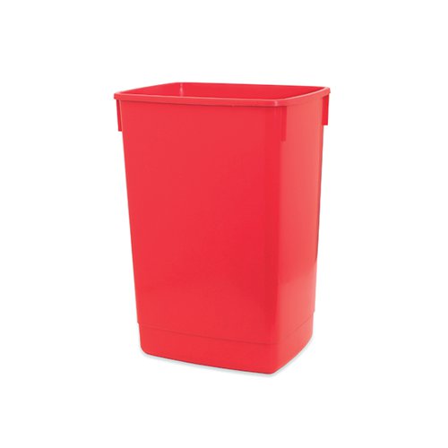 This plastic bin base forms part of the Addis 60 Litre Flip Top Bin. Combine with the flip top bin lid AG13882 to form the complete unit. The plastic construction is sturdy and wipes clean easily for hygienic use. This bin base comes in red.