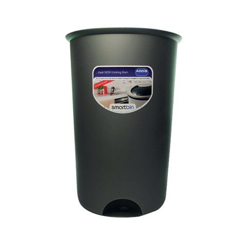 Addis Smart Round Bin Base 50 Litre Metallic Grey 503579 - AG11370