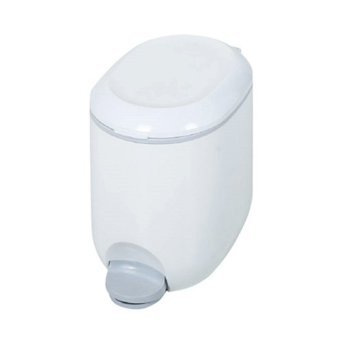 This compact white bin is the ideal discreet addition to any bathroom. It has a pedal operation for hygienic hands-free use and comes with a separate liner, making disposing of items easier. It is easy to wipe clean and will not dent or rust.