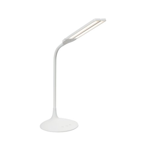 Alba Nomad Two Head Desk Lamp White LEDTWIN BC - Alba - ALB01591 - McArdle Computer and Office Supplies