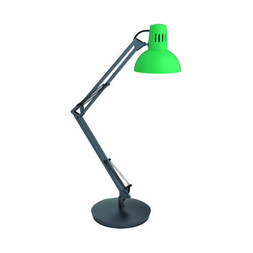 Alba Architect Led Desk Lamp Green Flexible At Base Arm And