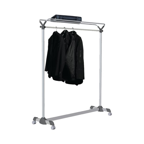 Alba Garment Coat Rack with Brakes Metal 1530x540x1715mm PMGROUP3 ALB12404 Buy online at Office 5Star or contact us Tel 01594 810081 for assistance