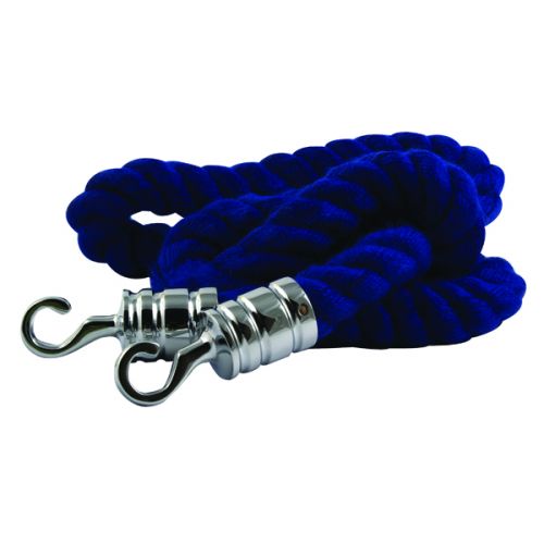 Rope 25x1500mm Royal Blue with Chrome Hooks VERRS-CLRP-CHBU